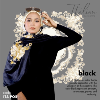 Shawl Italian Chiffon 05 Black